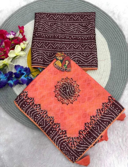 Smita Chinon Printed Saree