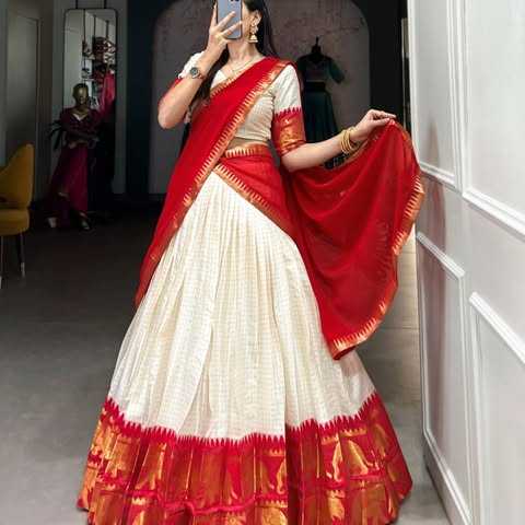 Chex Poly Cotton Designer Lehenga Choli