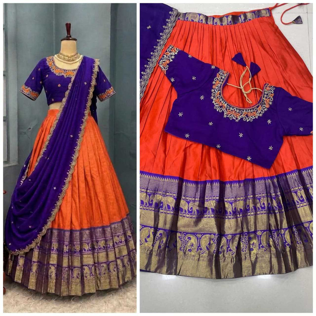 Drishika Kanjivaram Silk Traditional Lehenga