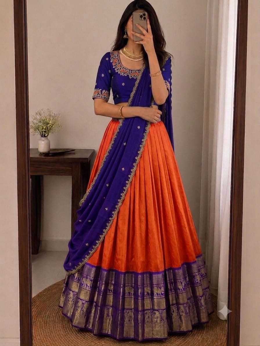 Drishika Kanjivaram Silk Traditional Lehenga