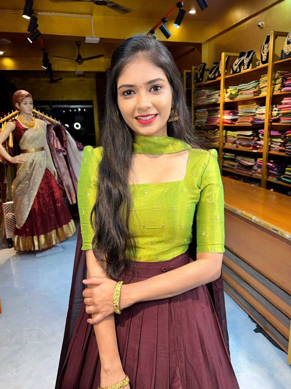 Soft Tissue Designer Lehenga Choli