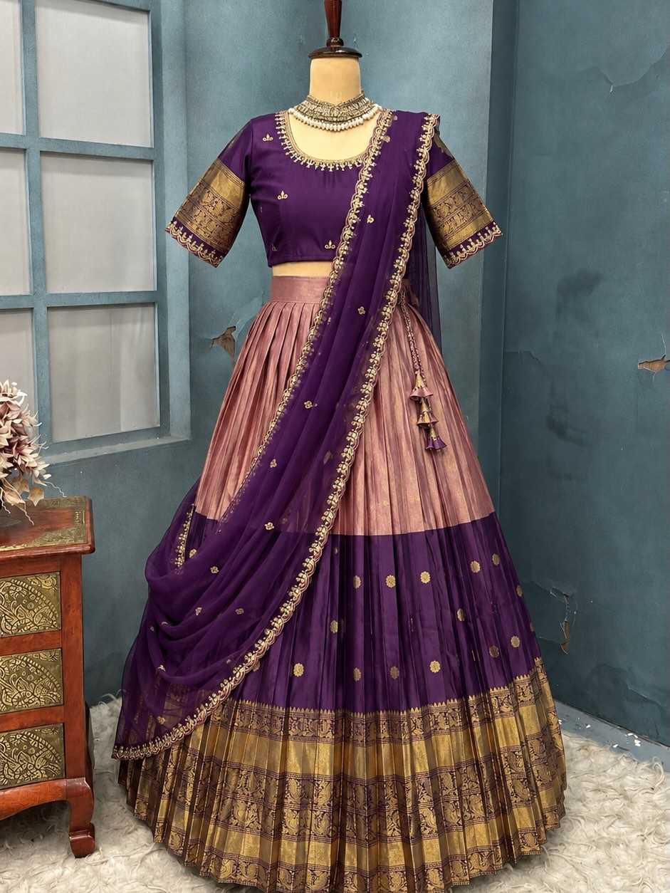 Full Kanjivaram Silk Designer Lehenga