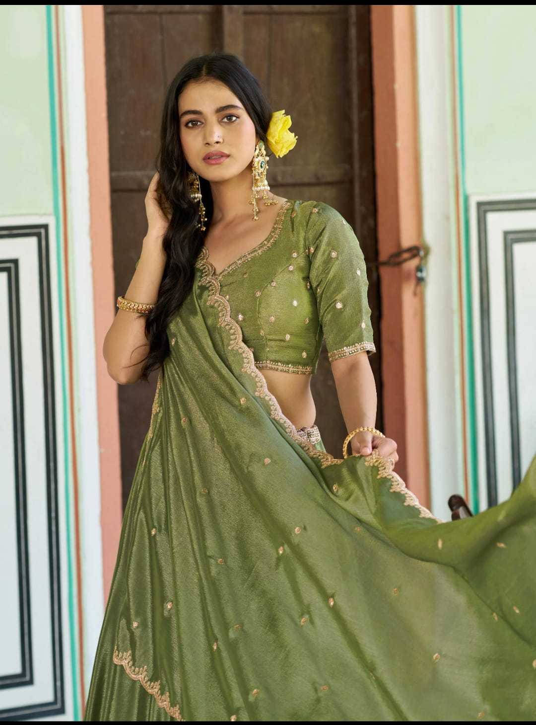 Chinon Silk Designer Lehenga