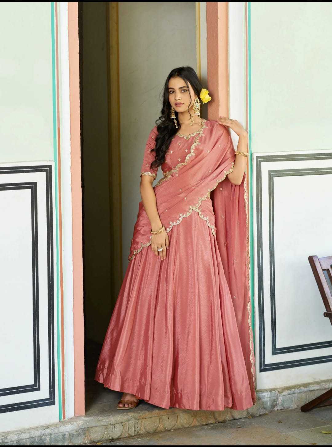 Chinon Silk Designer Lehenga