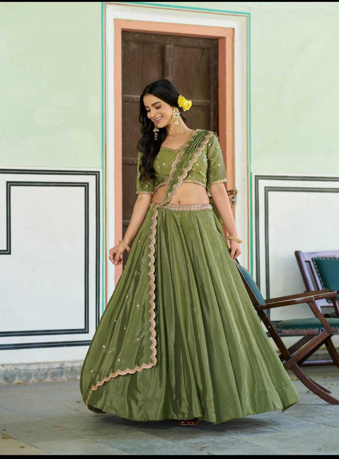Chinon Silk Designer Lehenga