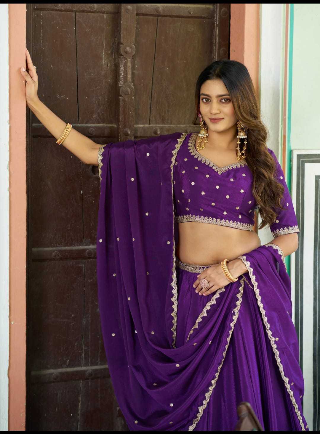 Chinon Silk Designer Lehenga