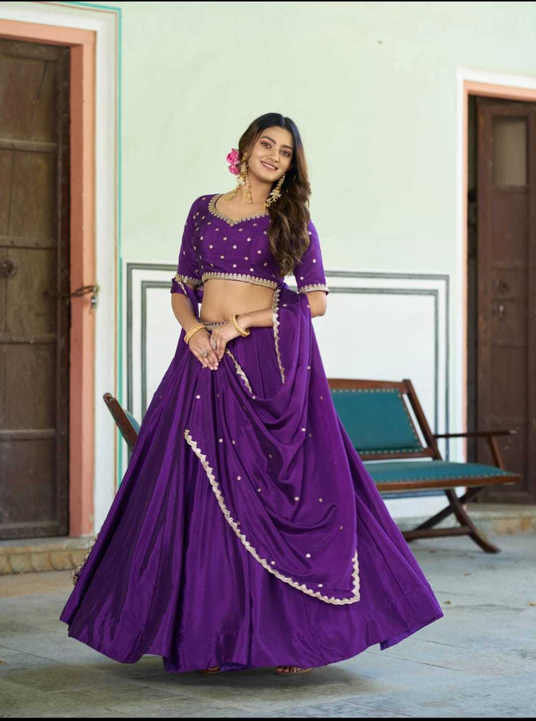 Chinon Silk Designer Lehenga