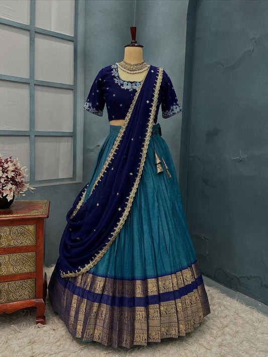 Kanjivaram Silk Traditional Lehenga