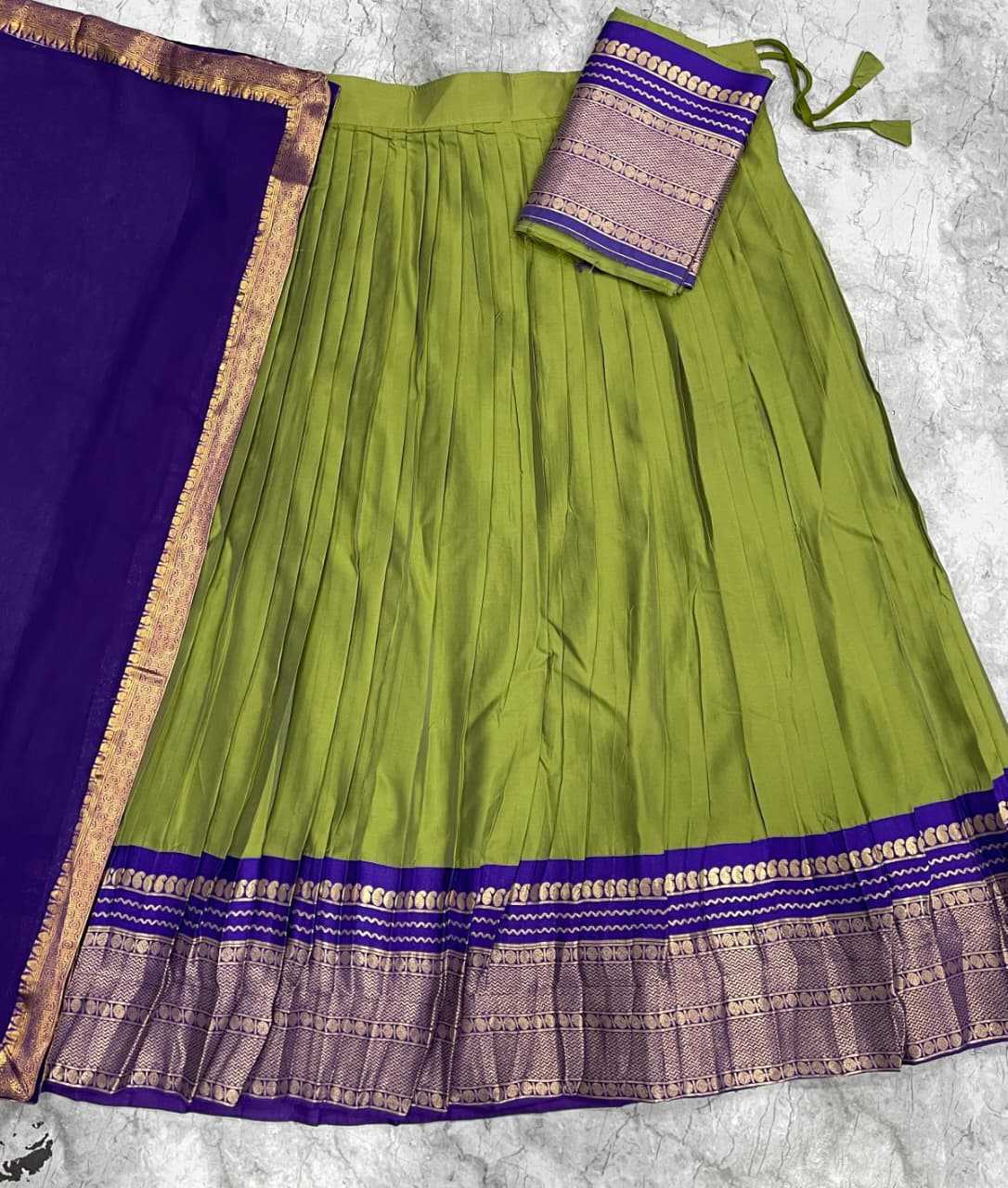 Kanjivaram Silk Designer Lehenga in Green