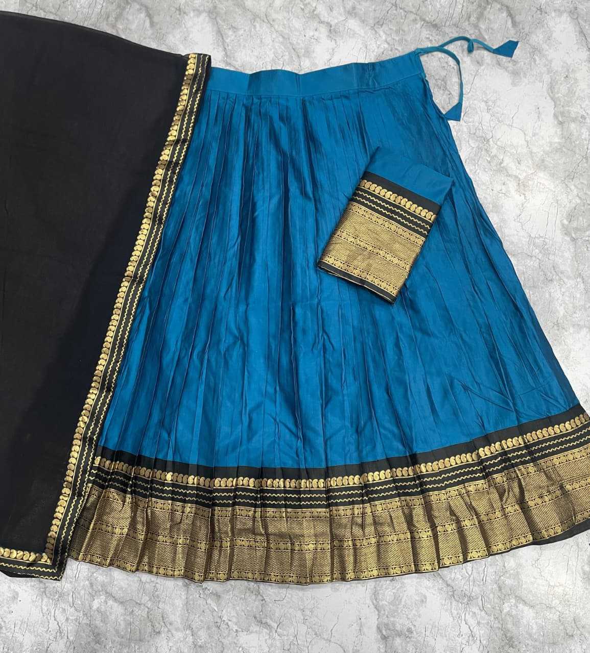 Kanjivaram Silk Designer Lehenga in Green