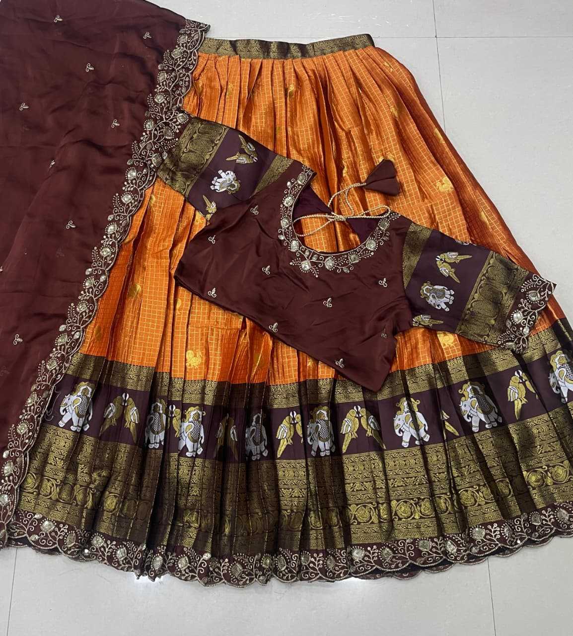 Kriti Kanjivaram Silk Designer Lehenga