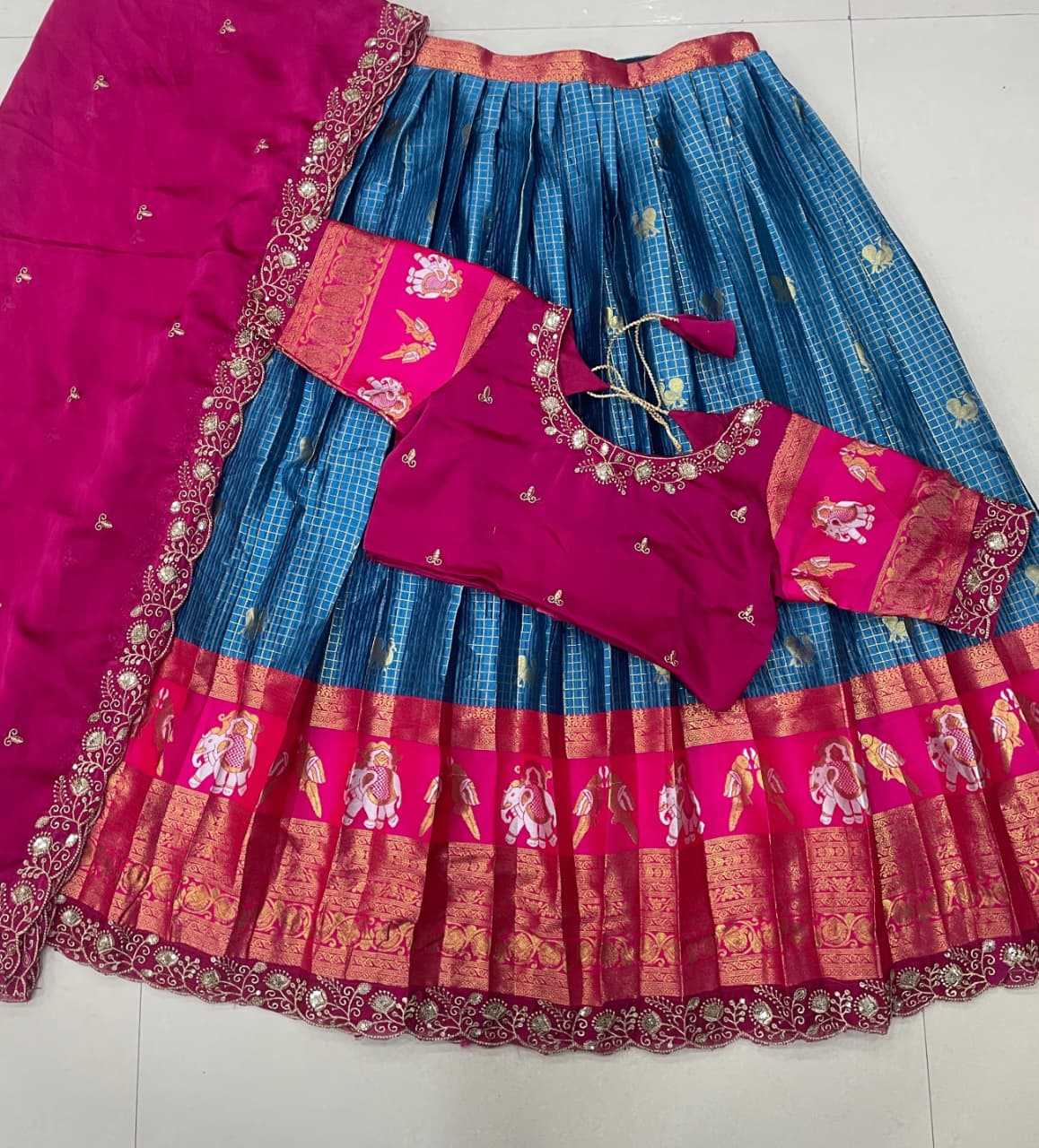 Kriti Kanjivaram Silk Designer Lehenga