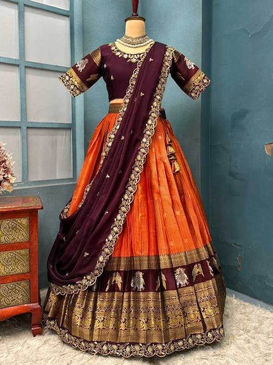 Kriti Kanjivaram Silk Designer Lehenga