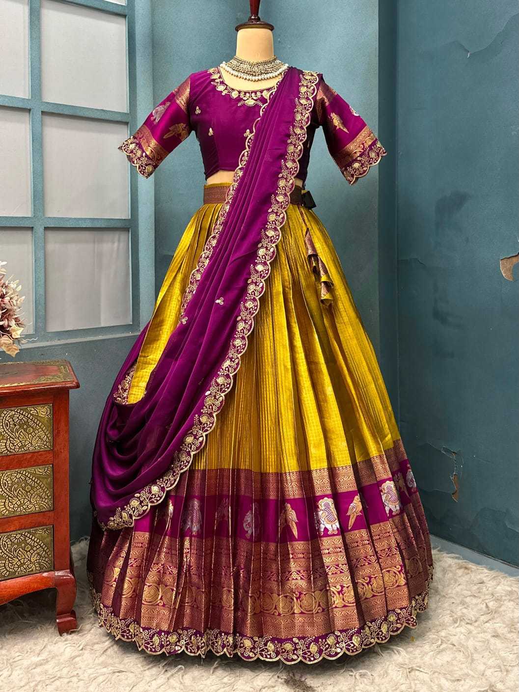 Kriti Kanjivaram Silk Designer Lehenga