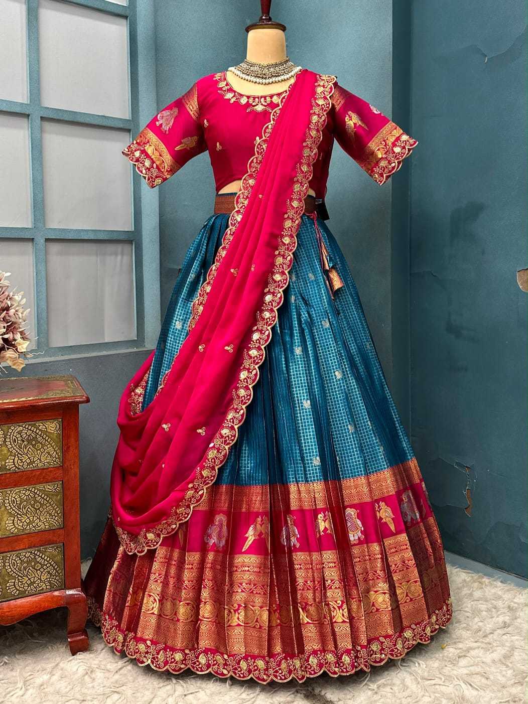 Kriti Kanjivaram Silk Designer Lehenga