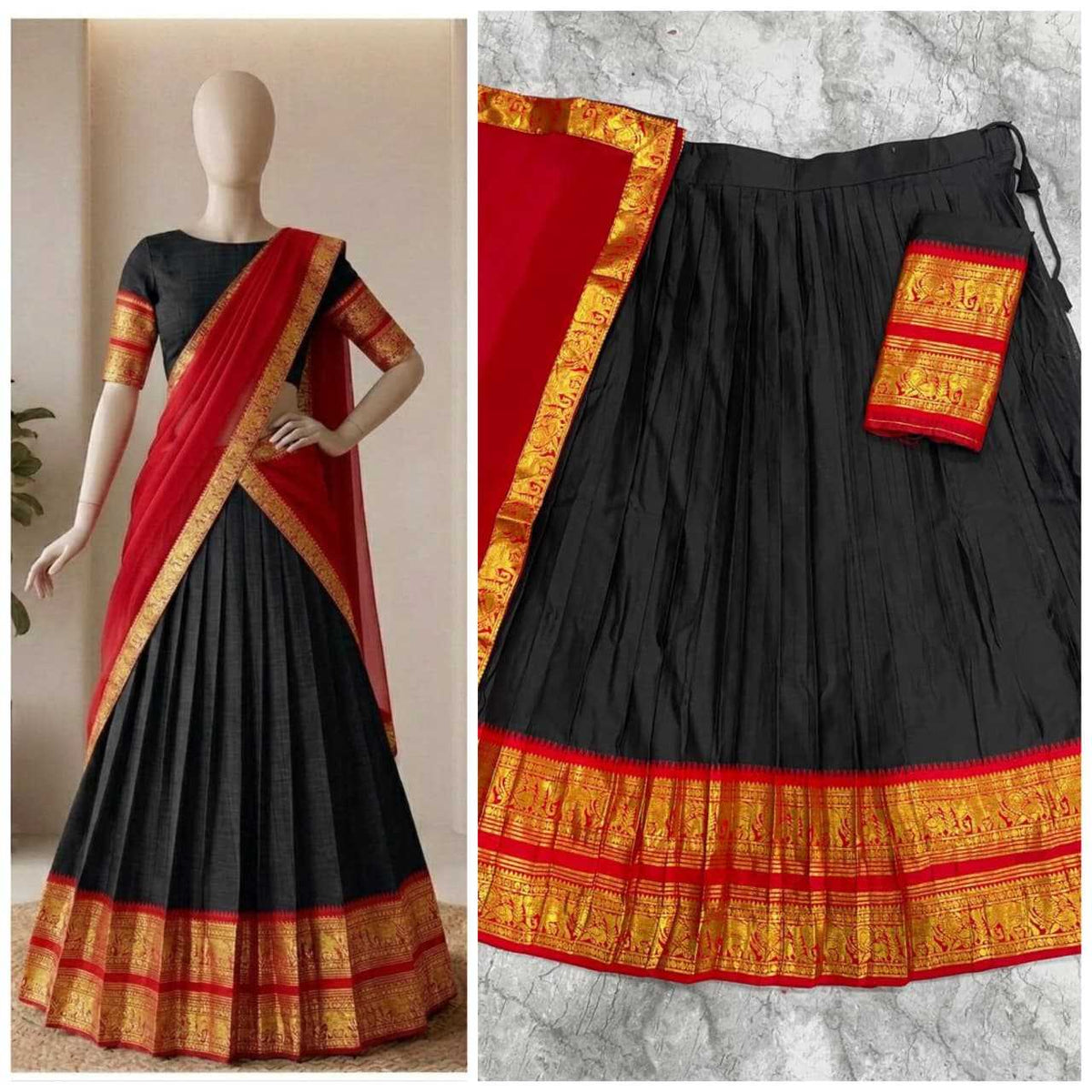 Cotton Designer Lehenga in Hot Pink