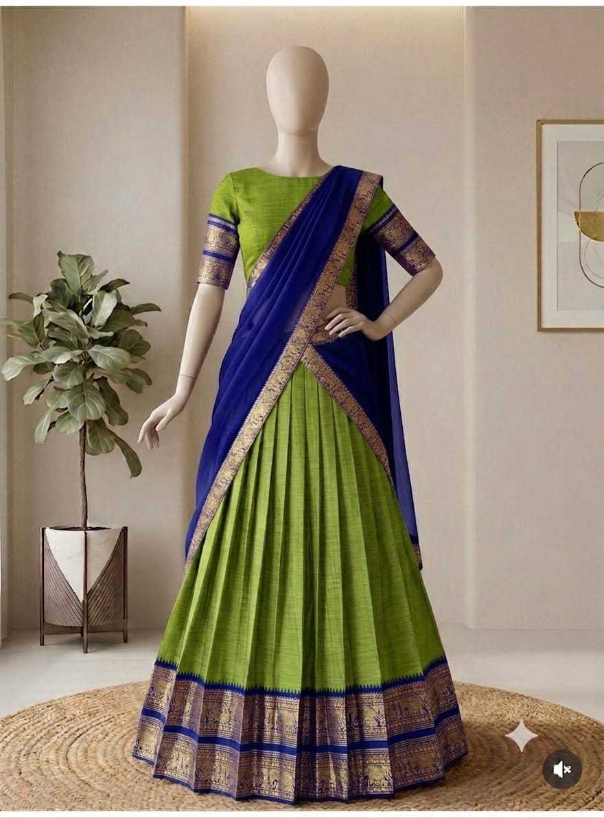 Cotton Designer Lehenga in Hot Pink