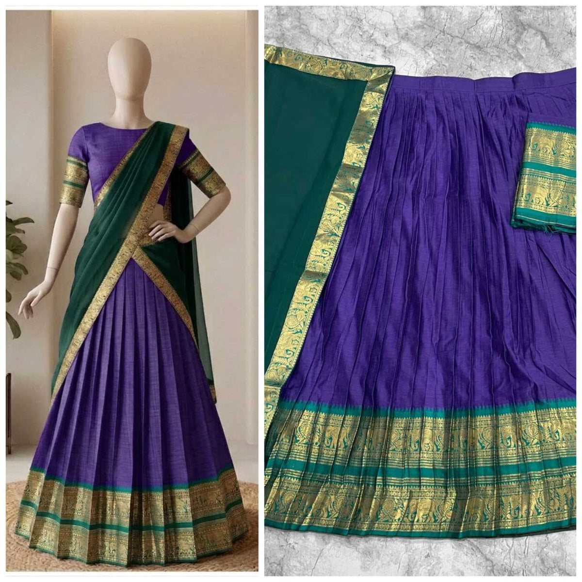 Cotton Designer Lehenga in Hot Pink