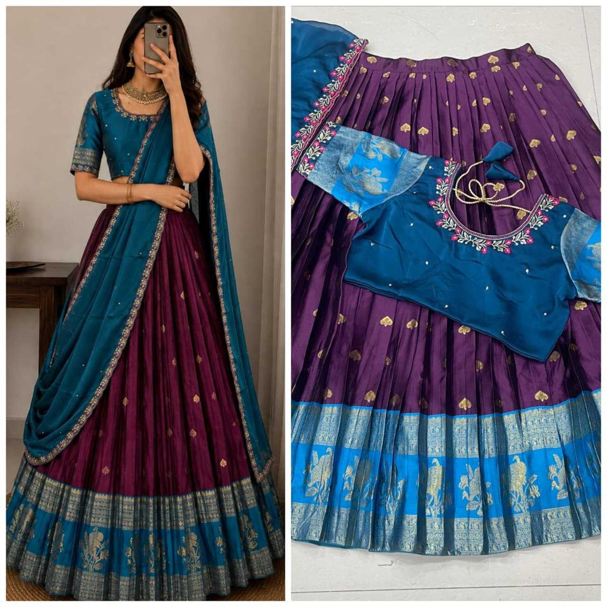 Nandita Kanjivaram Silk Traditional Lehenga