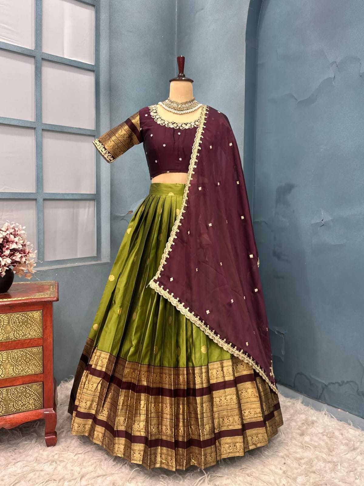 Kanjivaram Silk Designer Lehenga in Yellow