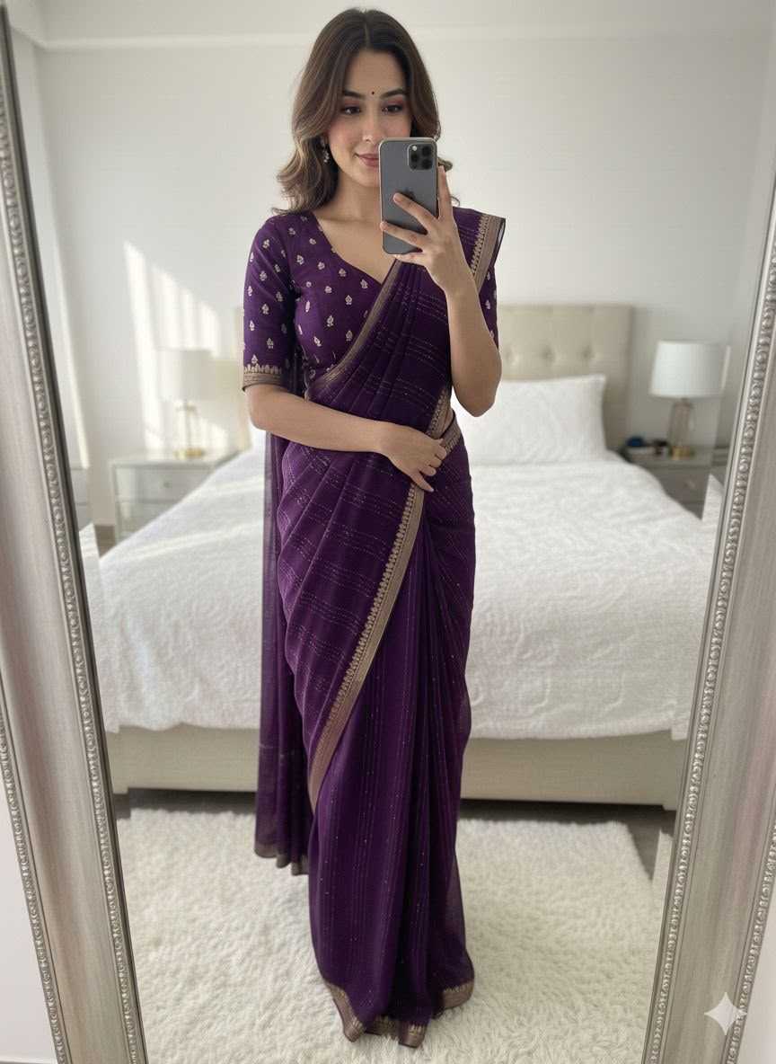 Viscose Georgette Saree