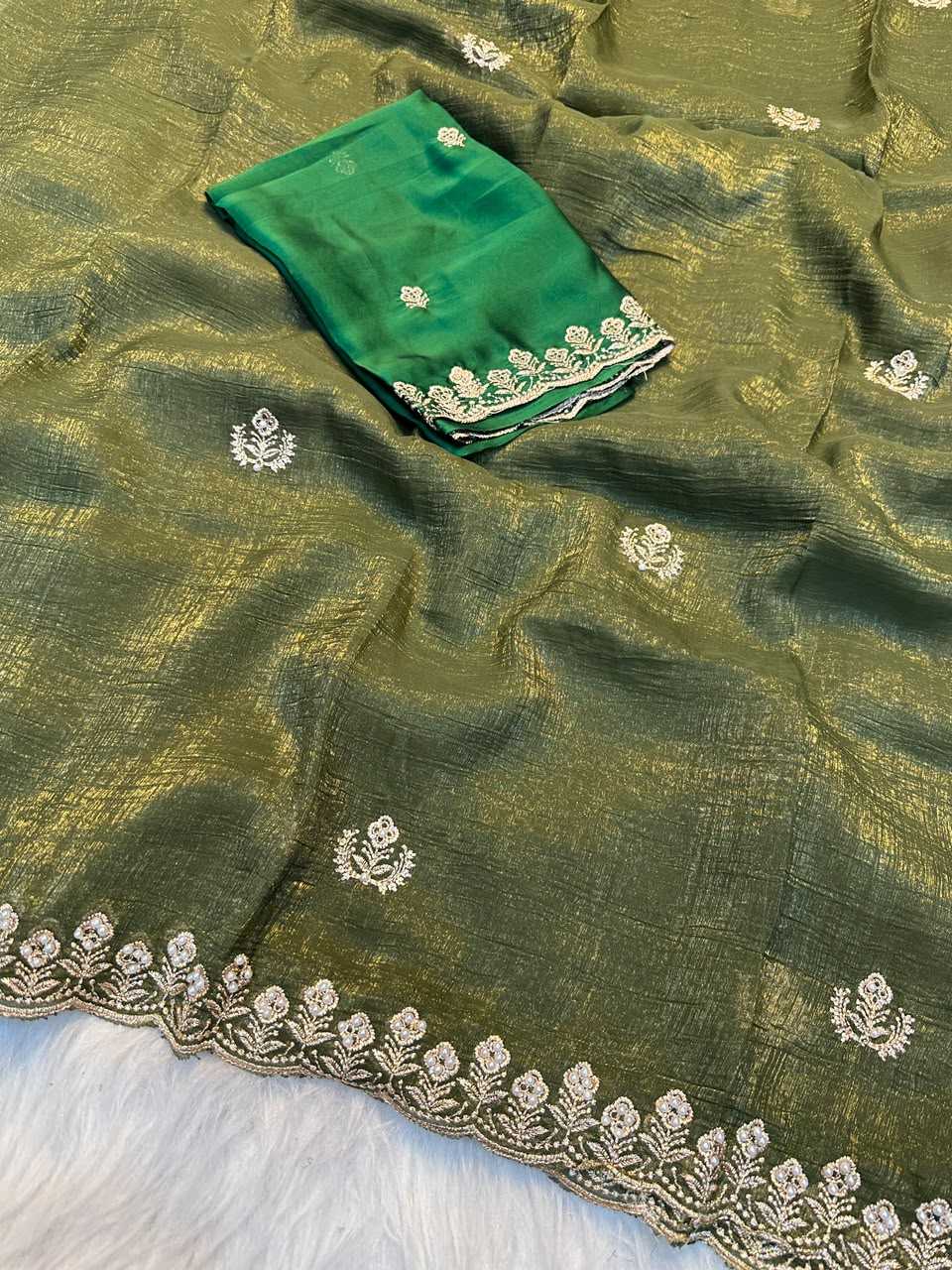 Crush Silk Designer Saree