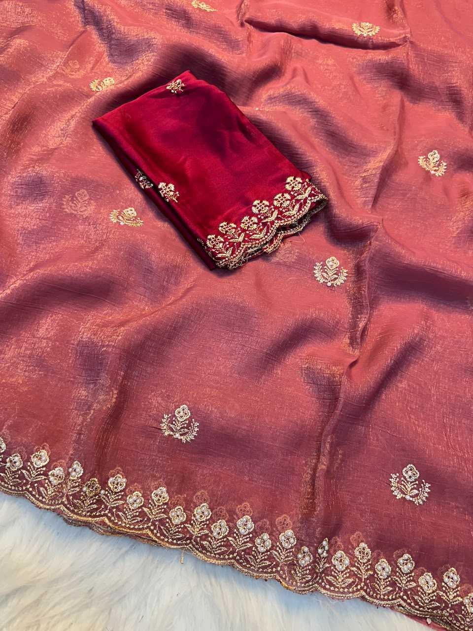 Crush Silk Designer Saree