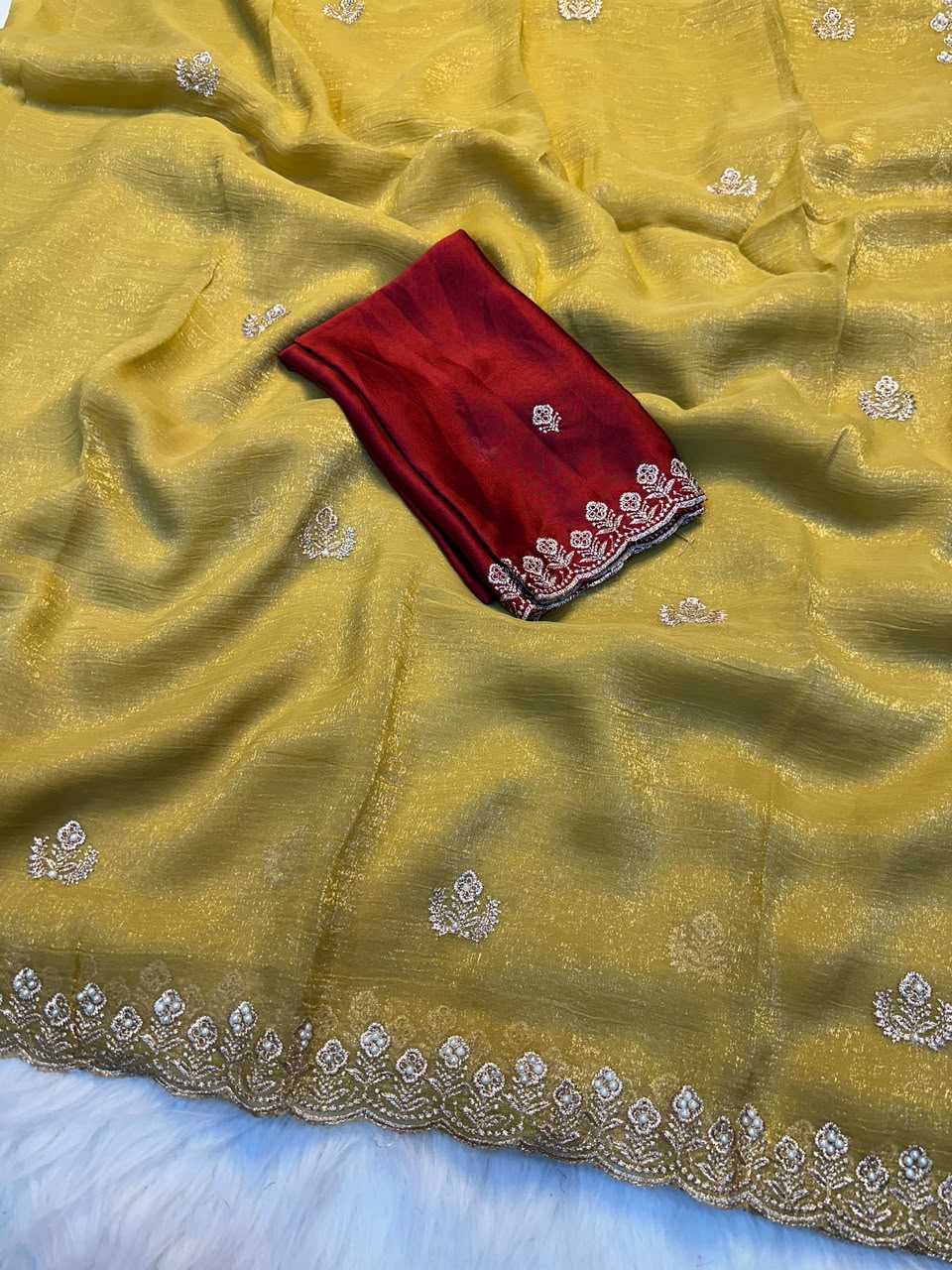 Crush Silk Designer Saree