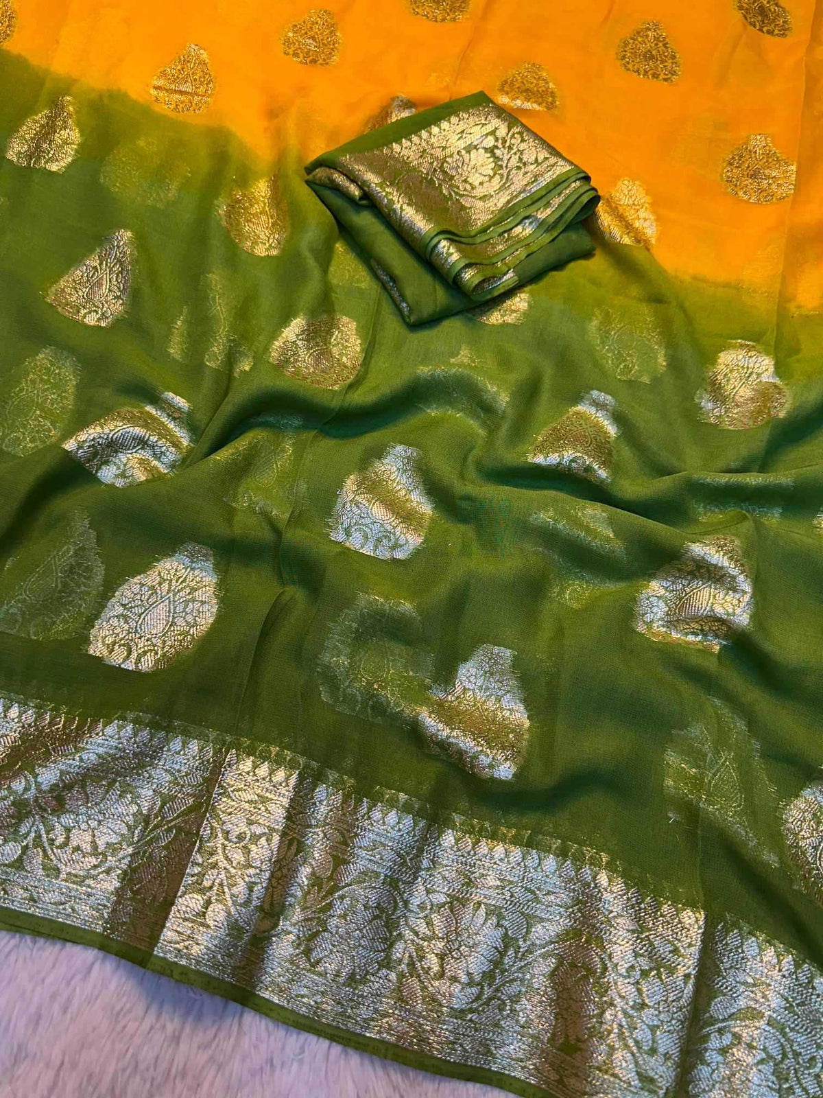 Avantika Georgette Designer Saree in Green
