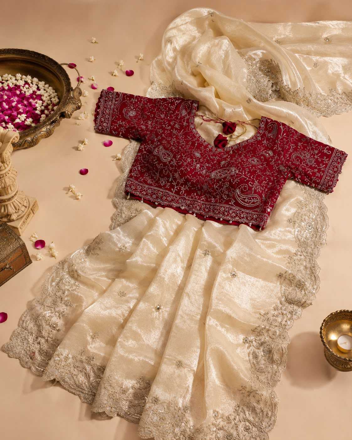 Satin Sequence Saree