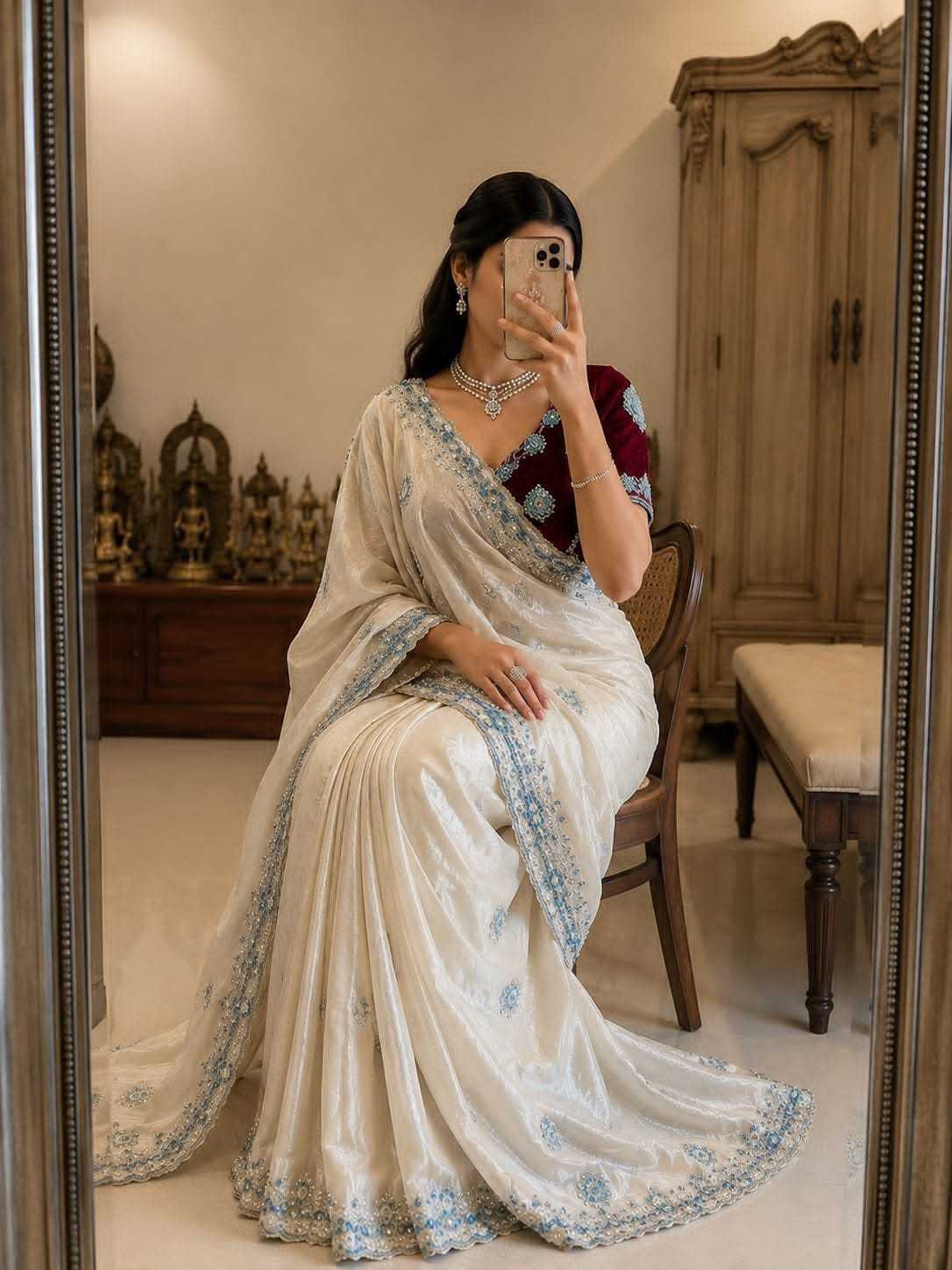 Bhavya Space Silk Soft Saree