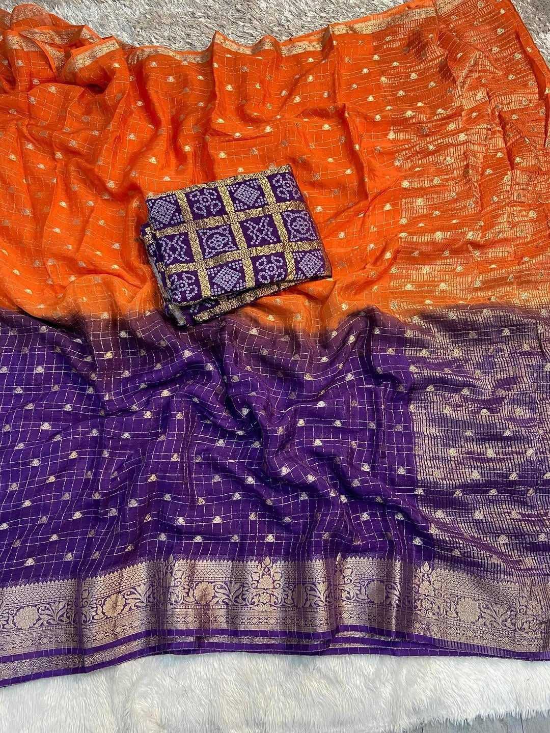 Devika Chinon Designer Saree
