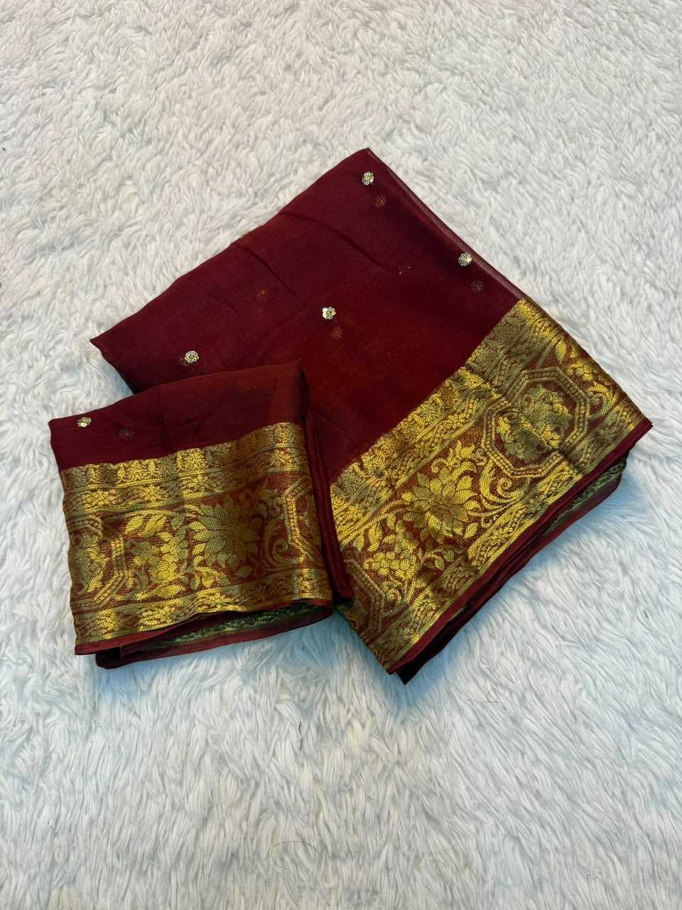 Viscose Chanderi Georgette Saree