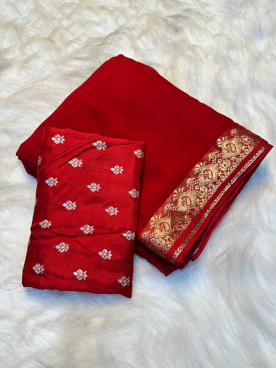 Drishti Premium Georgette Designer Saree in Purple