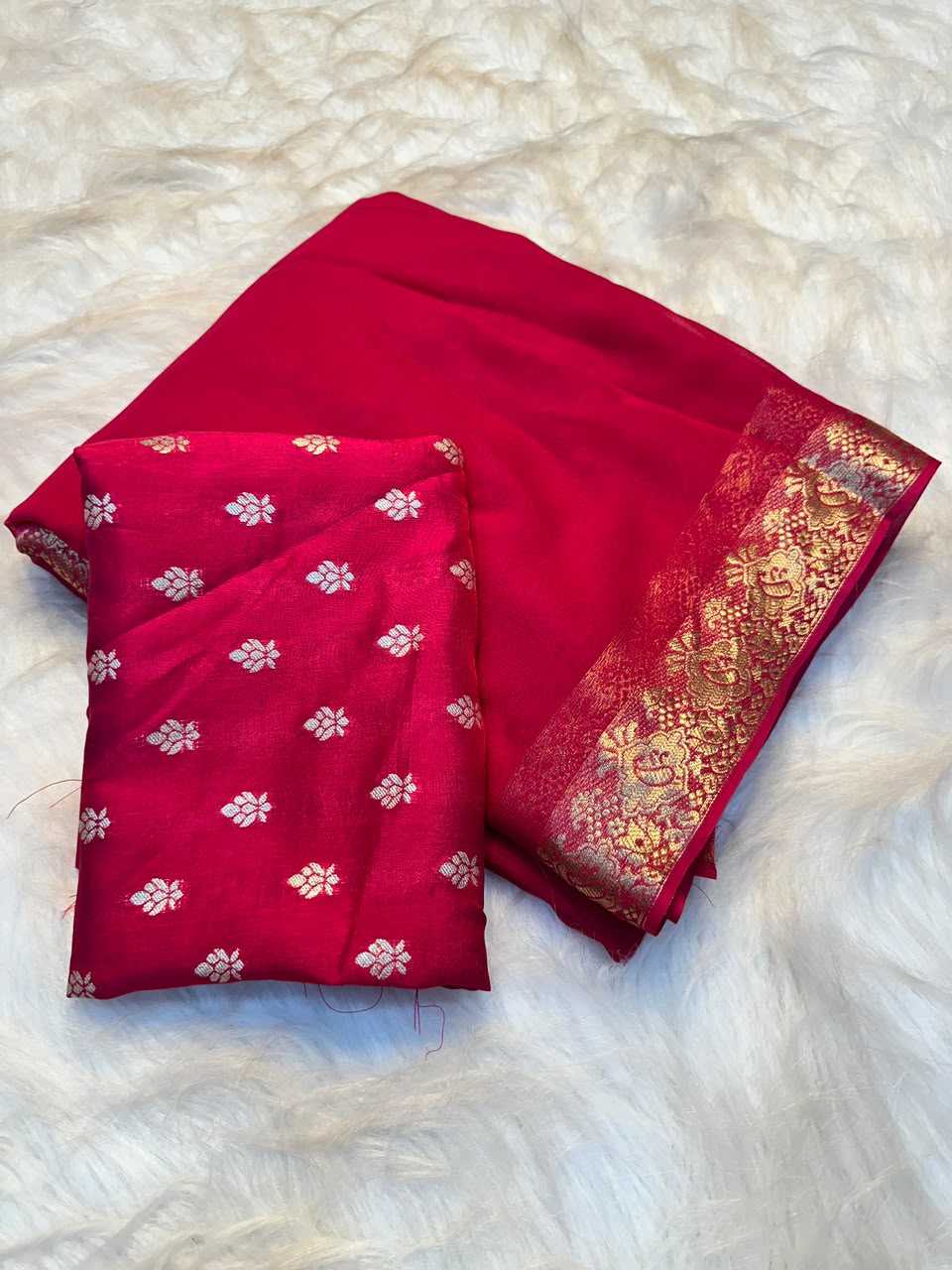 Drishti Premium Georgette Designer Saree in Purple