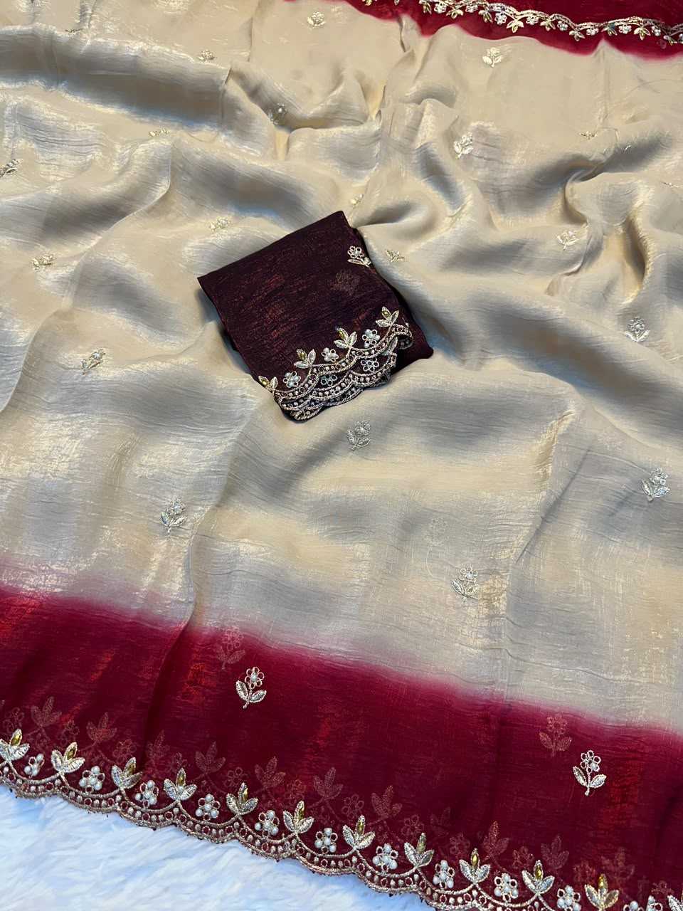 Crush Silk Sequence Saree