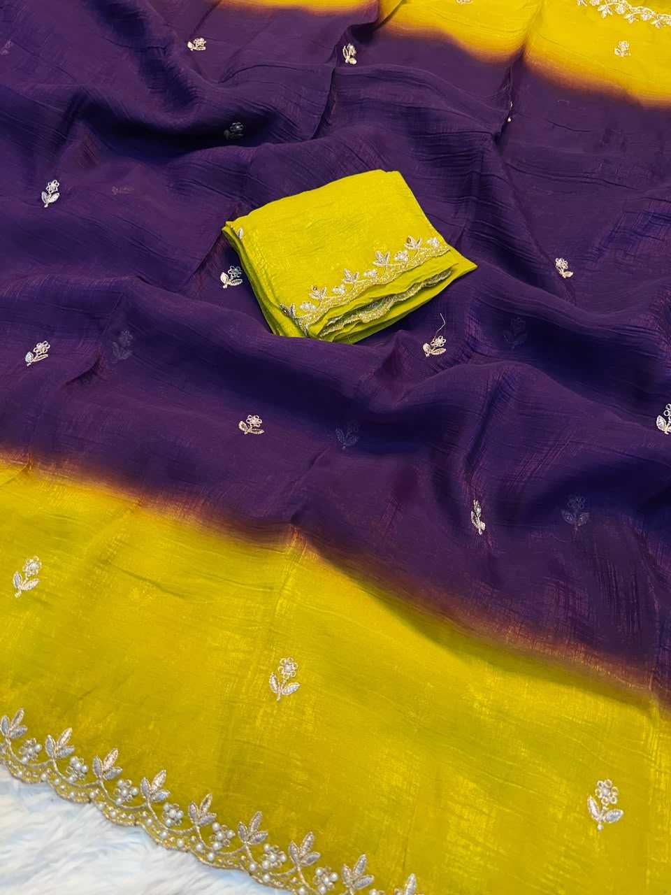 Crush Silk Sequence Saree