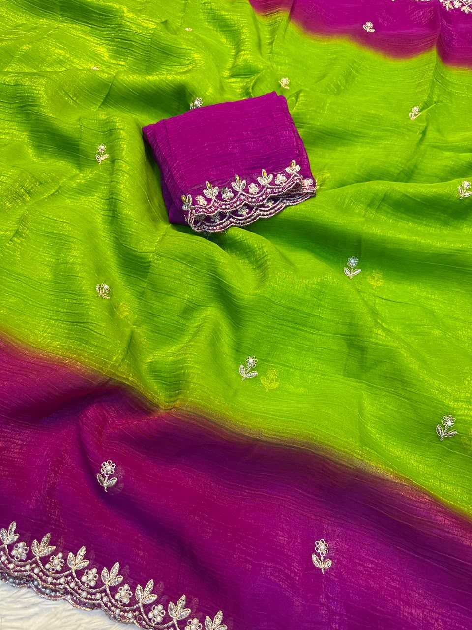 Crush Silk Sequence Saree