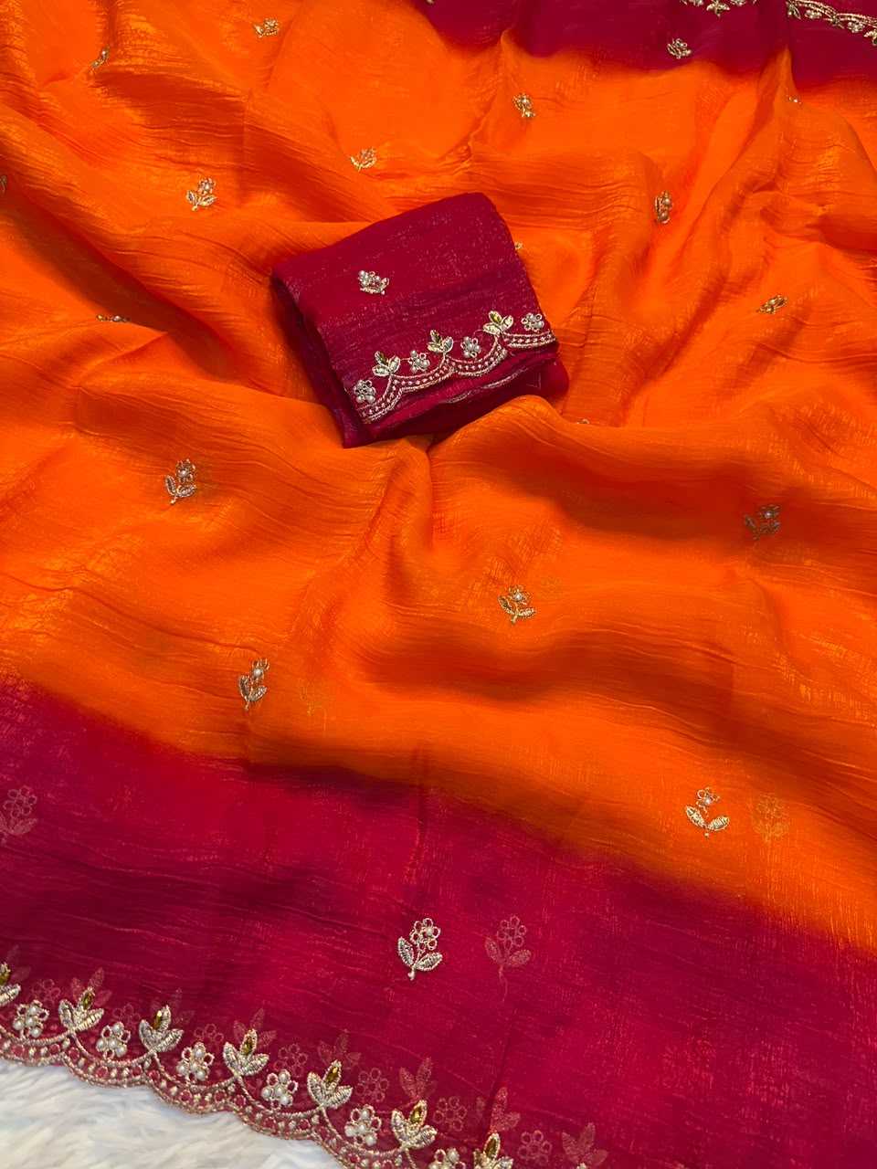 Crush Silk Sequence Saree