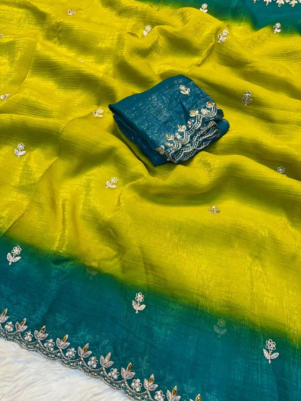 Crush Silk Sequence Saree