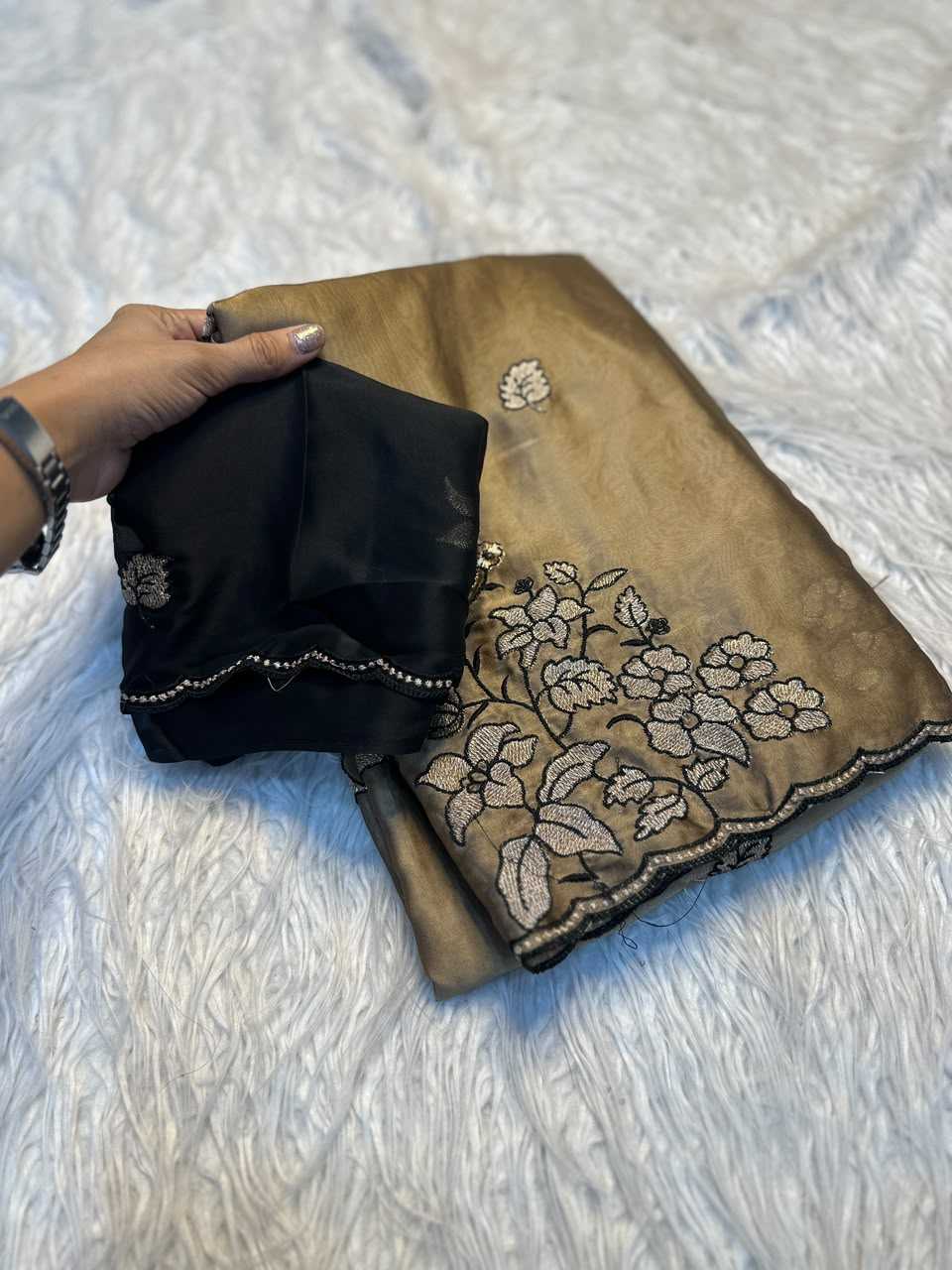 Crush Silk Designer Saree
