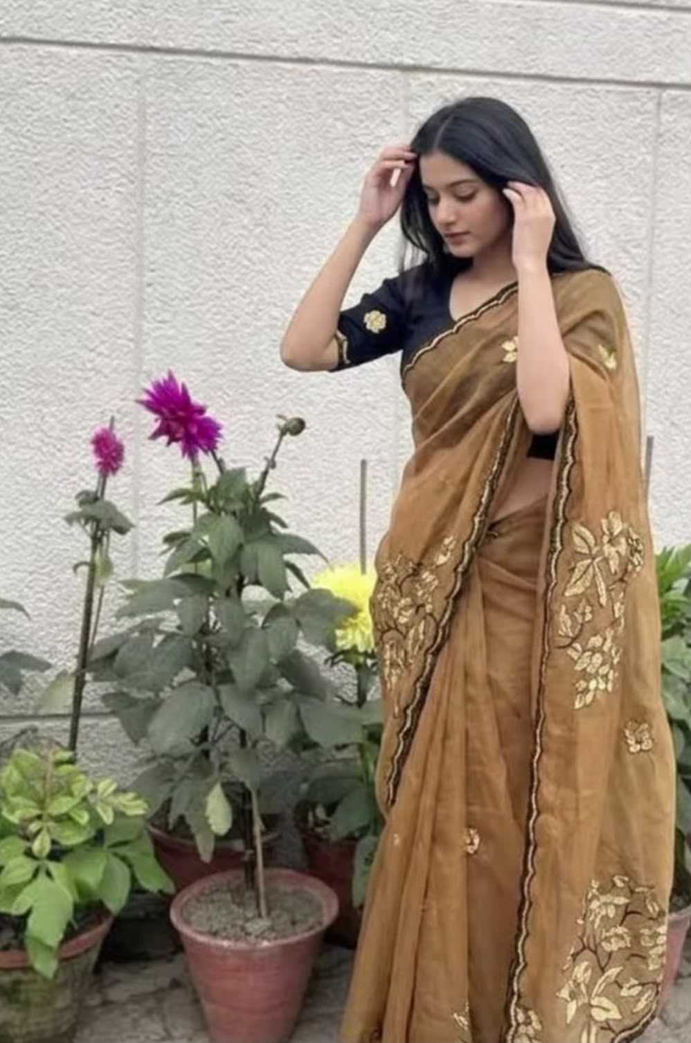 Crush Silk Designer Saree
