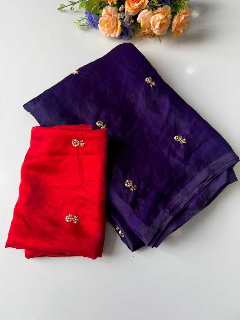 Falguni Satin Designer Saree