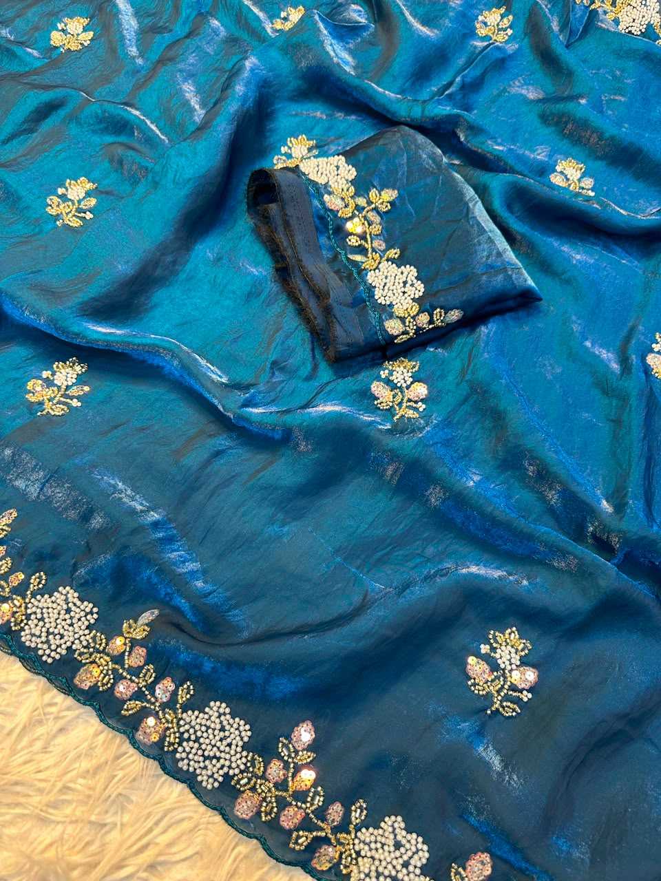 Satin Designer Saree