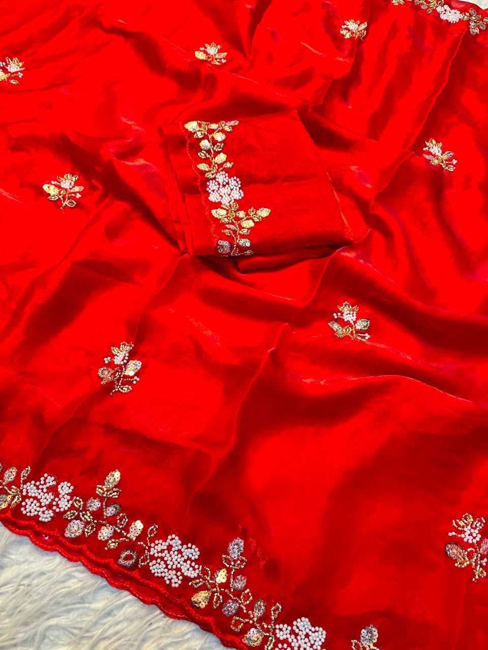 Satin Designer Saree