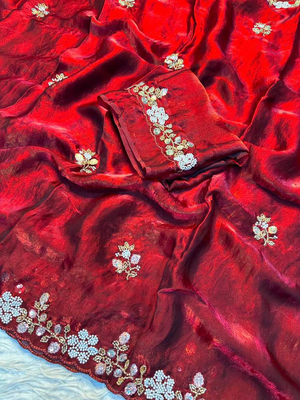Satin Designer Saree
