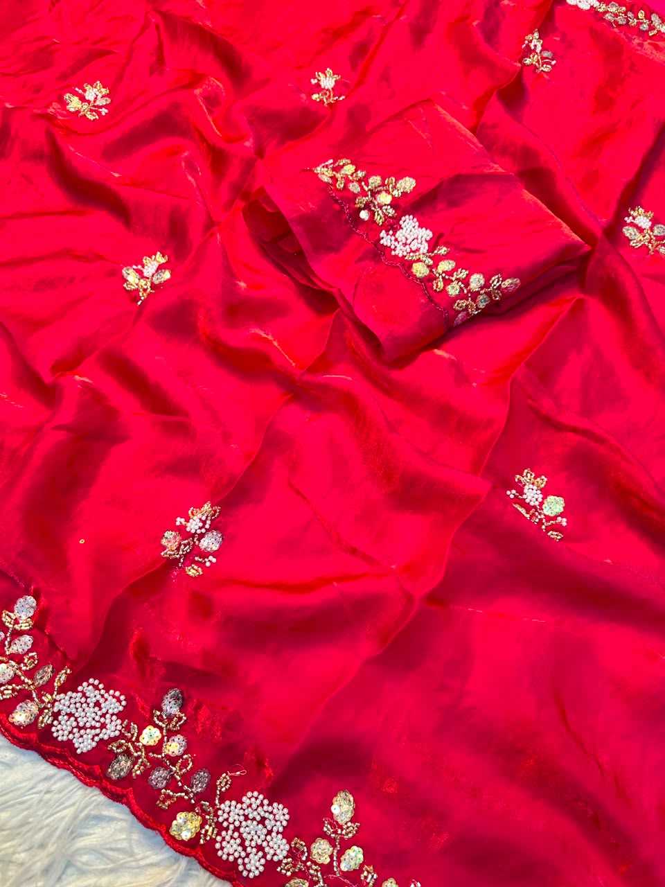 Satin Designer Saree