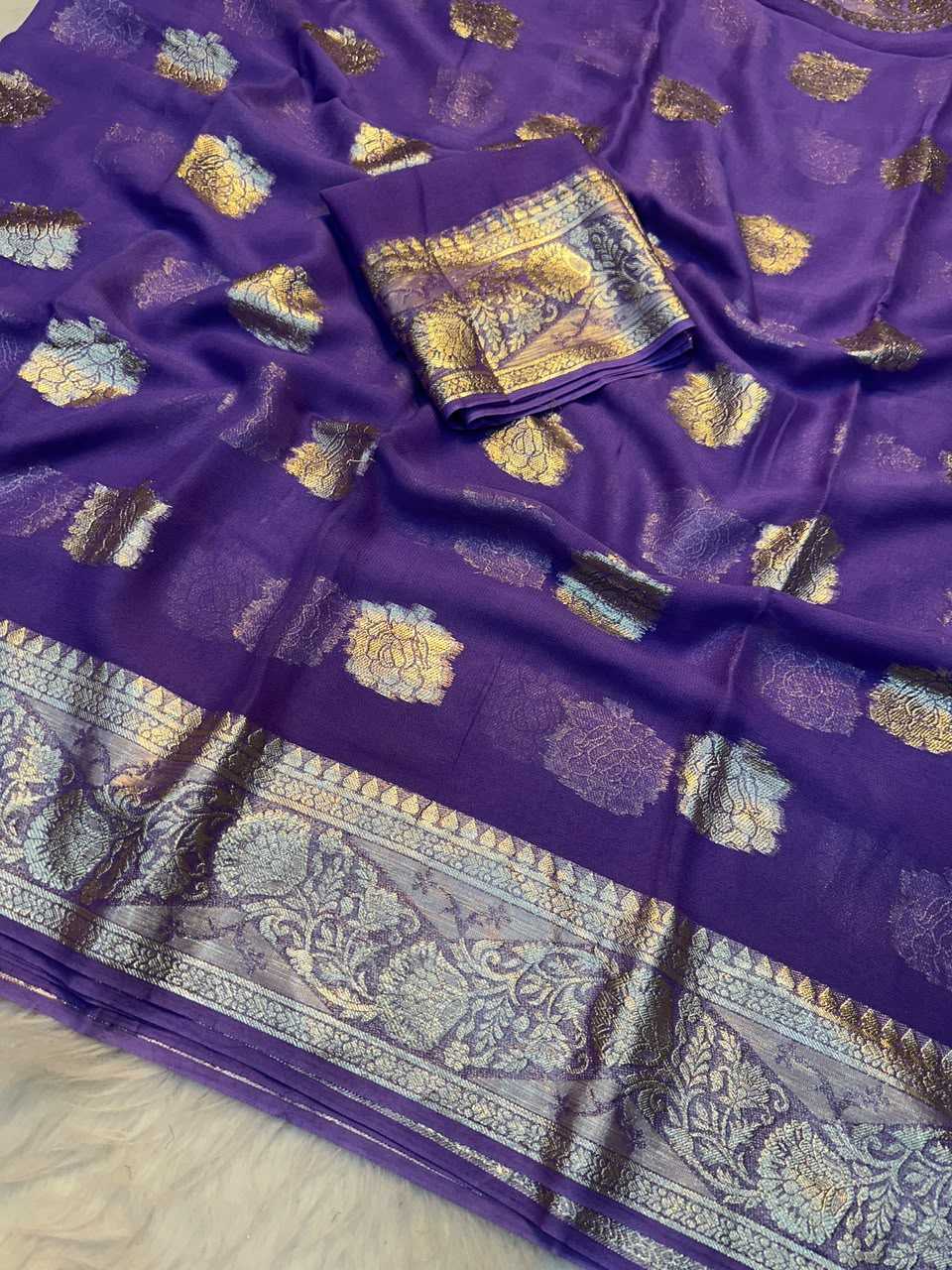 Viscose Georgette Saree