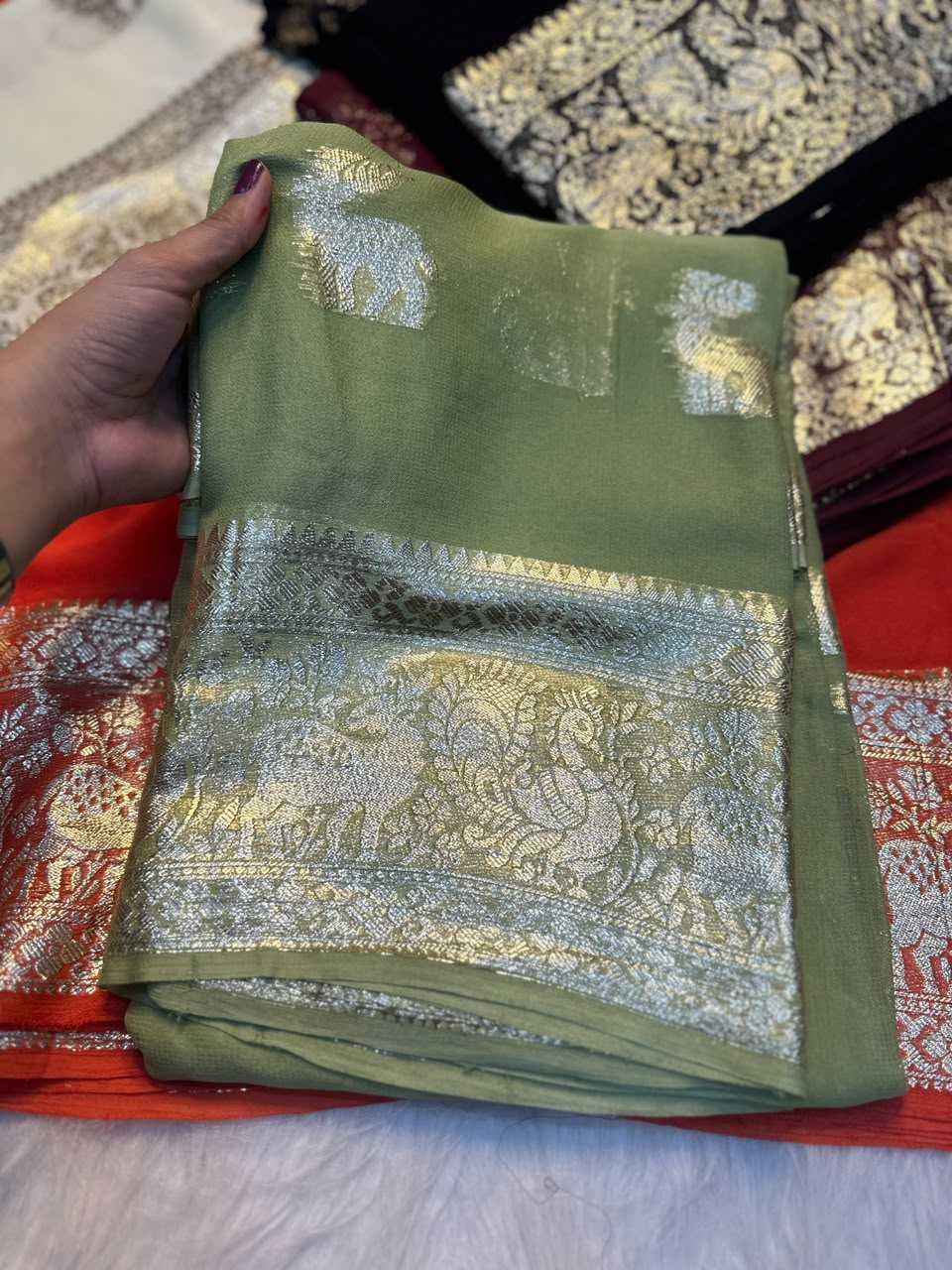Viscose Georgette Saree