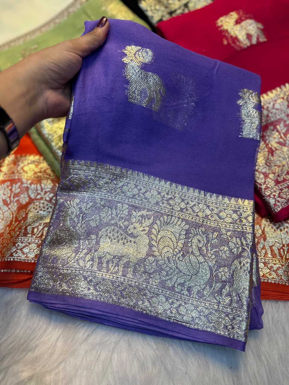 Viscose Georgette Saree